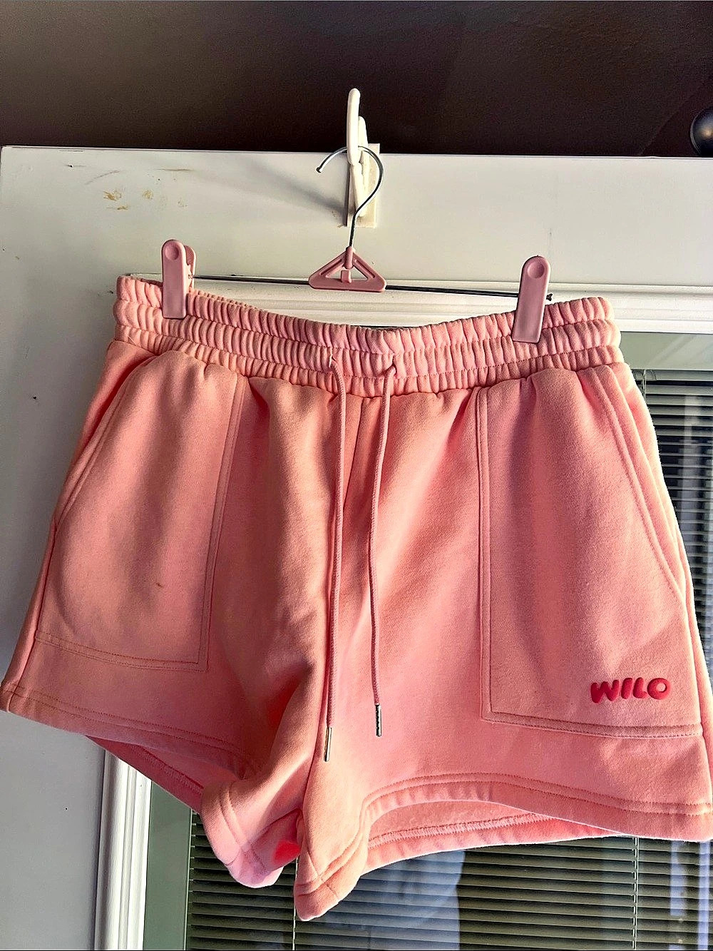 WILO Women's Athletic Shorts in Pink Size Medium